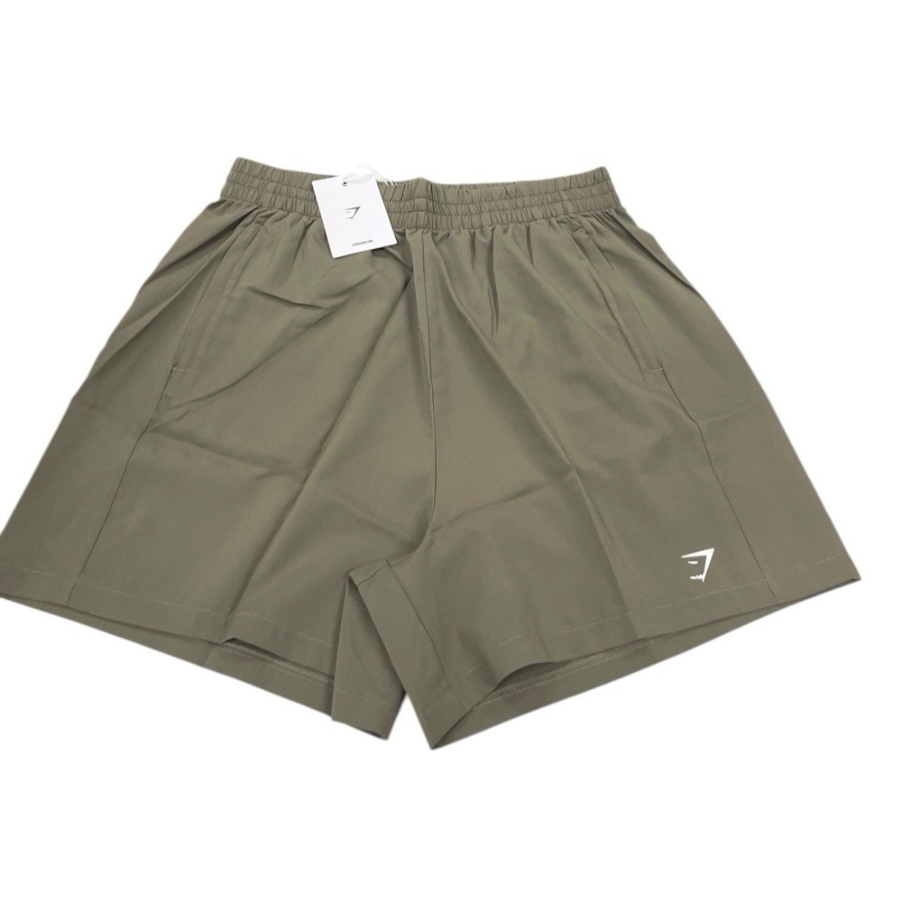 WOMEN'S GYMSHARK WOVEN POCKET SHORTS CAMO BROWN SIZE SMALL NEW WITH TAGS